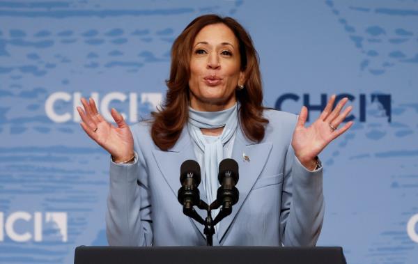 Democratic presidential nominee, U.S. Vice President Kamala Harris delivers remarks at the Congressional Hispanic Caucus Institute's 47th Annual Leadership Conference at the Ronald Reagan Building and International Trade Center on September 18, 2024 in Washington, DC. 