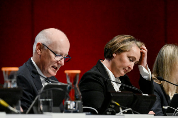 Qantas’ former chairman Richard Goyder and current chief executive Vanessa Hudson copped a lot of grief at the airline’s last AGM.