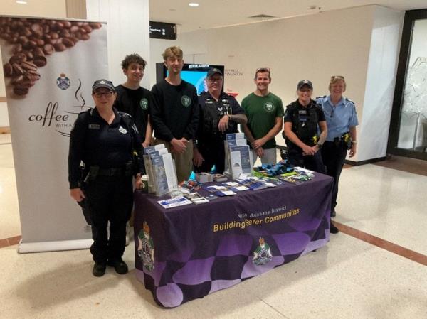 Coffee with a Cop community engagement event in shopping centre