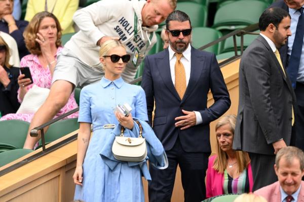 Jordyn Blum and Dave Grohl at Wimbledon on July 2, 2024.